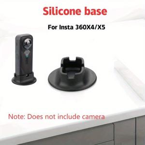 TEMU For Insta360 X5/X4 카메라 마운트 스탠드 베이스용 - 실리콘 미끄럼 방지 데스크탑 짐벌 지원 어댑터, 부드러운 비디오 녹화용 안정기, for Insta360 X5/X4 호환, 배터리 필요 없음, 카메라 마운팅|안정화된 마운팅|실리콘 구조, 카메라 마운팅 액세서리