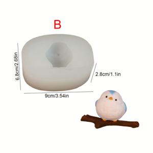 TEMU DIY 아로마테라피 캔들 만들기용 3D 귀여운 참새 실리콘 몰드, 차량 공기구멍 장식용 몰드, 작은 뚱뚱한 참새 석고 레진 비누 시멘트 주조 몰드 석고 공예 몰드