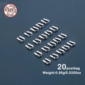 TEMU 20개 S925 스털링 실버 U-클라스프, 고정 튜브 포지셔닝 주얼리 엔드 클라스프, 팔찌 & 목걸이 테일 패스팅, DIY 주얼리 액세서리 소재 버클 루프, 주얼리 제작 재료, 팔찌 고정용, U형 디자인, 내구성 있는 주얼리 부품, 주얼리 고정 클라스프, 고품질 클라스프, 주얼리 메이커용|은목걸이