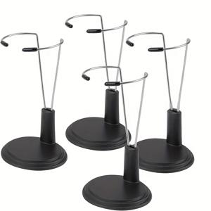TEMU 4pcs 인형 스탠드 홀더 세트, 액션 피규어 디스플레이 스탠드 – 가정, 상점 및 시장용 휴대용 장식 액세서리, 최대 15cm 높이의 인형에 적합, 시장 스탠드 디스플레이, 상점 장식, 컴팩트 디자인, 스타일리시 홀더, 내구성 있는 스탠드, 휴대용 구조, 수집품 지지대, 미니어처 홀더, 장식 애호가, 상점 주인, 인형 액세서리,피규어 전시 선반
