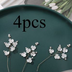 TEMU 2/4 우아하고 정교한 고품질 빈티지 분위기 플라스틱+구리 수제 진주 부케 DIY 손으로 짠 진주 머리핀 헤어 액세서리 머리핀 재료, 꽃병 채움, 홈 데코 제품, 수제 보석 만들기, 공예 용품, 꽃병 채움재, 장식 액센트, 우아한 디자인, 수제 부케, 정교한 장인 정신, 홈 데코레이터, DIY 취미 활동가