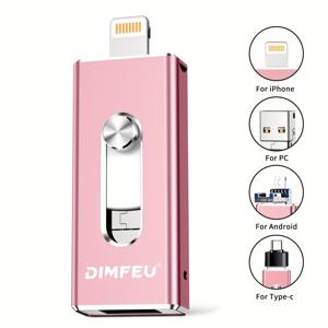 TEMU 아이폰 전용 256GB 플래시 드라이브, 128GB 64GB 32GB 메모리 스틱, 파일 및 사진 동영상 백업, iPhone iPad Android PC 호환, 플러그 앤 플레이, 파일 전송,데이터 백업,휴대용 드라이브,가벼운 저장,내구성 있는 플래시,효율적인 성능,저장 장치,아이폰 사용자, 사용자|USB|USB