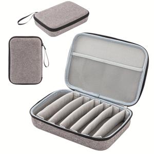 TEMU 후크 앤 루프 잠금 장치가 있는 하드 안경 케이스 - 튼튼한 스크래치 방지 안경 정리함, 안경, 패션 안경, 돋보기 안경을 안전하게 보관