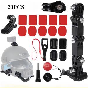 TEMU GoPro Hero 모터사이클 헬멧 확장 팔 Osmo Action 스포츠 카메라 헬멧 턱 마운트 액세서리 세트 GoPro 11 6 5 Insta360 카메라