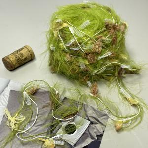 TEMU 1.76oz 당 꼬임, 그린 페어리 테일 핸드다이 염색 실, 플로랄 니트 원단, 오리지널 품질 | 가방, 스카프, 모자, 헤어밴드, 스웨터 장식 등 DIY 제작에 적합한 색상의 풍부한 질감