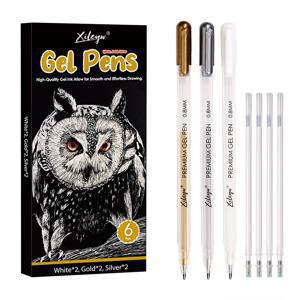 TEMU 3색 젤펜 세트 (화이트, 골드, 실버) 0.8mm 1mm 닙 아카이브 잉크 롤러볼 펜, 검정 종이 드로잉, 스케치, 일러스트레이션, 디자인 및 성인용 컬러링북용, 일러스트레이션 도구,스케치 용품,정밀 도면,미세한 팁 펜,고품질 잉크,오래 지속되는 펜,마커 세트,파인 라이너 펜,학생들,전문가용