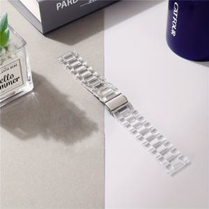 TEMU 20MM 22MM 귀여운 캔디 수지 투명 밴드 삼성 4 6 5 프로 클래식 46 42mm44mm 40mm 41 47 화웨이 가민 시계
