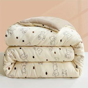 TEMU 3피스 초소프트 베이지 친화적 따뜻한 이불 코어 세트, 1*두꺼운 이불 + 2*베개커버 (베개솜 미포함), 겨울용 침구,부드러운 침구,모던 침실, 품질,편안한 침구,침구 세트,콜드 슬리퍼스|베개커버|이불