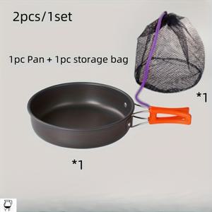 TEMU 2개 세트는 1개 팬 + 1개 보관 가방을 포함합니다. 접이식 보관 야외 프라이팬, 피크닉 프라이팬, 휴대용 프라이팬, 팬, 야외 캠핑 장비, 캠핑, 바베큐, 피크닉, 파티 등에 적합합니다.