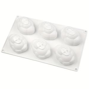 TEMU 6 구멍 3D 무스 케이크 실리콘 모양, 6 구멍 버블 실리콘 젤리 모양, 베이킹 도구 실리콘 펀당 디저트 모양, DIY 아로마 테라피, 촛불, 플라스터 모양, 냉각 공정 비누, 푸딩, 케이크, 월계, 등, 실리콘 베이킹 용품