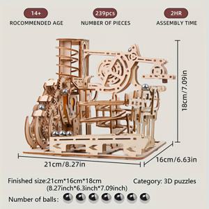 TEMU 3D DIY 목재 퍼즐 - 베이지 및 브라운 블록으로 구성된 스피럴 스텝 스톤 모델, 청소년을 위한 중간 난이도, 휴대용 야외/실내 교육용 장난감, 완벽한 크리스마스/생일/ 선물, 야외 장난감, 스텝 스톤 디자인, 내구성 있는 구조