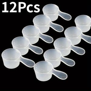 TEMU 12개 세트 실험실용 플라스틱 계량 스푼 1.69oz (50ml) - 내구성 강한 비식품 접촉 주방 & 화장품 스쿱, 애완동물 사료, 실험실용, 요리용 일체형 디자인