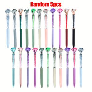 TEMU 랜덤 5개 크리에이티브 대형 볼펜, 1.0mm 팁, 검정색 잉크, 결혼식/사무실/휴일용. 글쓰기 젤펜, 오피스 액세서리, 백투스쿨 선물, 귀여운 젤펜, 여성을 위한 화려한 펜, 귀여운 필기구, 페니즈 세트, 지우개가 있는 펜