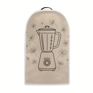 TEMU 플로랄 프린트가 있는 1개 블렌더 커버 - 대용량, 상단 핸들, 내구성 폴리에스터, 주방 가전용 다면 디자인, 휴대용 & 스타일리시한 주방용 블렌더 커버, 장식용 주방 용품, 이지그립 핸들