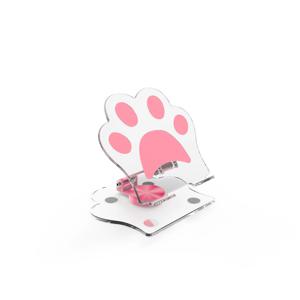 TEMU 귀여운 고양이 발자국 태블릿 홀더 - 360° 회전 조절 스탠드, 접이식 아크릴 휴대폰 & 태블릿 스탠드 (발자국 디자인), 휴대용 내구성 홀더 (휴대폰, 태블릿, 노트북용) - 고양이 애호가를 위한 재미있는 데스크 액세서리, 고양이 액세서리, 태블릿 스탠드