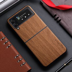 TEMU 삼성 갤럭시 ZFlip3 ZFlip4 ZFlip5 ZFlip6 Z Flip 7 5G용 대나무 무늬 뒷면 커버 케이스
