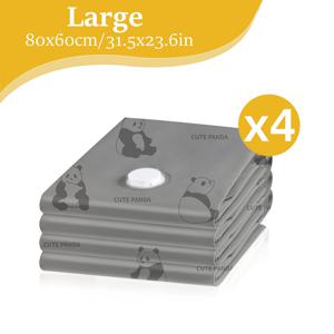 TEMU 4pcs 세트의 두꺼운 옥스포드 천 진공 보관 가방, 추가 대용량, 공간 절약 보관 가방, 두꺼운 재질, 밀봉 압축 가방, 내마모성 및 방수, 여행, 야외 캠핑, 의류 보관, 이불, 베개, 수건, 담요, 침구에 적합