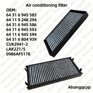 TEMU 에어컨 필터 CUK2941-2, BMW X5 E70 F15 X6 E71 F16 F86용, OEM: 64 31 6 945 585, 64 11 9 248 294, 64 11 6 945 594, 64 31 6 945 586, 64 11 6 945 593, LAK221/S|에어컨필터
