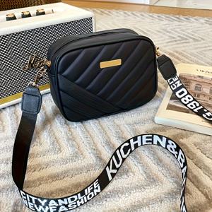 TEMU Chic Square 체크크로스바디백 [색상 옵션] - 스타일리시 슬림 디자인, 지퍼 잠금, 폴리에스터 안감 및 엣지 페인트 마감 - 여성용 폰 및 지갑 보관 솔루션에 적합