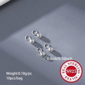 TEMU 10개입 4mm/6mm S925 스털링 실버 팔찌 액세서리 DIY 핸드메이드 주얼리 만들기 소품