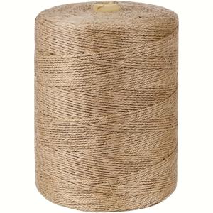 TEMU 1롤 1000미터, 두께 2mm 천연 황마 로프 - DIY 공예용 손으로 짠 섬세한 코드, 마크라메 걸이 장식, 식물 걸이 - 내구성 있고 유연한 빈티지 장식 직조 로프, 카키, 러스틱 스타일 아트 용품, 황마 롤, 황마 로프 마운트, 황마 실, 마크라메 용품, 마크라메 재료 액세서리, 마크라메