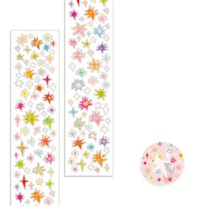 TEMU 210cm 프로스티드 글리터 스티커 롤 - 해변 테마 PET 스티커, , 조개, 웃는 얼굴 & 파스텔 컬러, 스크랩북킹, DIY 공예, 저널, 플래너 및 홈 데코용, 스크랩북 스티커, 저널 장식, 재미있는 디자인, 내구성 있는 접착제