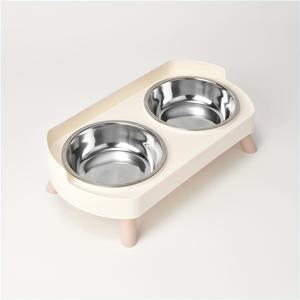TEMU 2-in-1 고양이 밥통 & 물통 - 스테인리스 스틸 미끄럼 방지 듀얼 볼, 귀여운 고양이 디자인의 간편한 청소 애완 동물 밥 & 물통, 건강한 고양이 식단을 위한 다양한 색상, 고양이 밥통 및 물통, 재미있는 디자인, 내구성 플라스틱, 고양이접시, 강아지 도자기 밥그릇, 강아지 물그릇