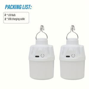 TEMU 2개 리항스타 야외 캠핑 랜턴 - USB-C 충전식 휴대용 캠핑 조명, 매달기 후크 포함, 초밝은 LED 전구, 오렌지색 텐트 랜턴 (캠핑, 하이킹, 비상용), 아웃도어 애호가를 위한 이상적인 선물 (아버지의 날, 생일) - 실내/야외 사용 가능, 캠핑 액세서리, 비상등, 화려한 디자인, USB 충전