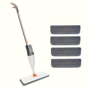 TEMU 1개 스프레이 모프, 마이크로파이버 바닥 청소용, 하드우드/타일/목재/데코 패널/주방용 평면 걸레, 4장 세탁 가능한 걸레 천 포함, 재사용 가능 병|물걸레청소기
