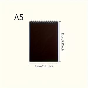 TEMU 블랙 아트 스케치북 - 스파이럴 바인딩, 두꺼운 종이 페이지, 26.7 x 8.3인치, 대형 패키지용, 드로잉 및 스케치에 적합, 예술 학생 용품, 실용적인 디자인