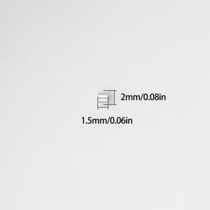 TEMU 150개 S925 순은색 보석 찾는물 - DIY 목걸이, 팔찌 및 보석 만들기용 2mm 위치 튜브 - 내구성 있는, 높은 품질의 액세서리, 