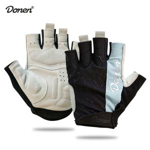 TEMU 1 켤레 DONEN 남성용 하프 핑거 스포츠 장갑, 통기성 미끄럼 방지 야외 사이클링 트레이닝 피트니스 장갑, 후크 니트 원단, 매직 테이프 잠금, 범용 핏, 손세탁 가능