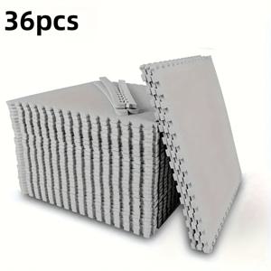 TEMU 36개입 0.39인치 두꺼운 EVA 폼 바닥 타일 - 내구성 있는 폴리프로필렌 인터락킹 퍼즐 타일, 실내 체육관 및 홈 운동장용 - 미끄럼 방지, 쿠션감 있는 편안함, 쉬운 인터락킹 디자인, 실내 체육관 바닥재 | 질감이 있는 표면 | 쿠션 매트