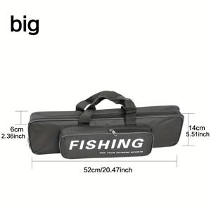 TEMU 더블 레이어 와이어 낚시대 가방, 와이어 가방, 다기능 두꺼운 낚시대 가방, 가벼운 낚시 장비 바
