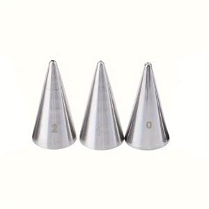 TEMU 3개 초미세 케이크 장식 팁 세트, 베이킹용 스테인리스 아이싱 팁 3가지 사이즈, 컵케이크 쿠키용 노즐, 페이스트리 케이크를 위한 다용도 아이싱 팁 세트