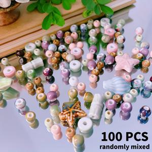 TEMU DIY 비즈 팔찌, 목걸이 및 홈 데코용 6/8mm 해양 스타일 혼합 컬러 세라믹 구슬 세트