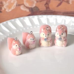 TEMU 4pcs 귀여운 3D 플로우드 쥐 레진 펜던트 - 카툰 동물 키체인, 꽃 액센트, DIY 보석 만들기 액세서리, 귀걸이, 폰 차밍 및 공예 프로젝트, 공예 액세서리, 재미있는 디자인, 세부 공예