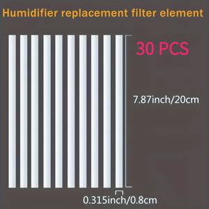 TEMU 30개 슈퍼 흡수력 가습기 필터, 200x8mm 교체 막대, 모든 유형의 가습기에 적합, 높은 흡수력, 배터리 필요 없음, 가습기 액세서리, 세련된 원통형 디자인, 내구성 있는 구조