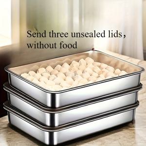 TEMU 3pcs 대형 스테인레스 스틸 베이킹 트레이 - 직사각형, 쉬운 청소, 비스듬한, 야채, 고기 및 더 많은 것을 구운다 - 가정 및 레스토랑 사용에 이상적, 베이킹 트레이