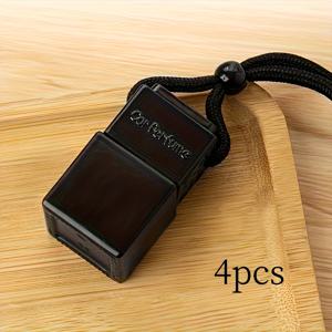 TEMU 2개/4개, 블랙 유리 물방울 향수 디퓨저 병, 차량용 공기 청정 디퓨저 병, 재사용 가능한 향수 디퓨저