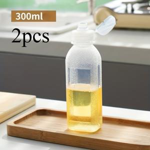 TEMU 정밀 조절 가능한 BPA 프리 누수 방지 스퀴즈 병 - 샐러드 드레싱, 오일, 간장, 식초용 투명 컨디먼트 디스펜서 - 주방, 바비큐, 추수감사절, 샐러드에 이상적 - 뜨거운 액체 사용 가능, 내구성 있는 플라스틱, 세련된 디자인, 튼튼한 구조, 홈쿠킹용 요리 도구
