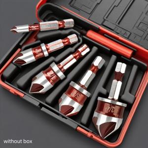 TEMU 5개 세트 고속강 카운터싱크 드릴 비트 (1/4