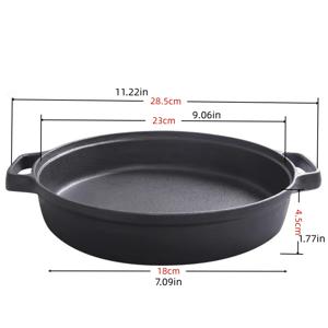 TEMU 4가지 사이즈 선택 가능한 깊은 물에 끓인 만두 웍, 두꺼운 주철 평평한 바닥 논스틱 프라이팬 - 홈용 팬케이크, 핫팟, 수프 요리용 다목적 주방 도구, 실내외 사용에 완벽, 전통 웍,손세탁만 가능,헤비듀티 조리기구,전문 요리사