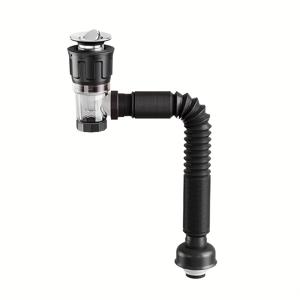 TEMU 1개 확장형 P자형 욕실 싱크대 배수 키트, 냄새 방지 ABS 소재, 간편한 조립 & 직선/옆면 장착 옵션 - 내구성이 뛰어나고 스타일리시한 욕실을 위한 모던 디자인, 욕실 싱크대 배수 키트