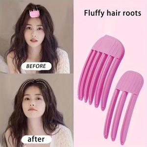 TEMU 2PCS 와이드 이빨 헤어 빗, 내구성 있는 ABS 플라스틱 스타일링 및 볼륨 부스팅용, 모든 헤어 타입에 적합
