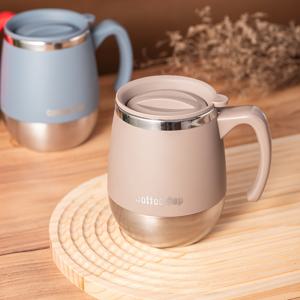 TEMU 1개 500ml 단열 스테인리스 스틸 커피 머그잔 뚜껑 포함, 뜨거운 음료와 차가운 음료를 위한 이중벽 진공 단열 컵, 가정, 야외, 캠핑, 생일, 휴일, 추수감사절, 크리스마스 선물에 적합|커피