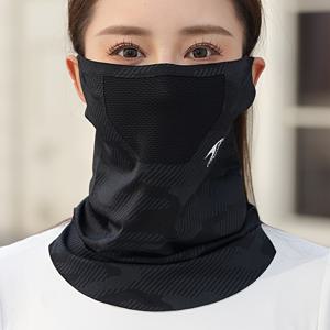 TEMU 1pc 남녀공용 여름 목 가이터 - 통기성, 신축성, 무조건 얼굴 마스크 사이클링 및 야외 스포츠, 범용 헤드기어 | 스타일리시 목 가이터 | 편안한 핏|자외선차단마스크