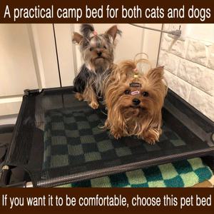 TEMU 강력하고 통기성이 좋은 분리형 군용 개 침대, 튼튼한 금속 프레임 - 소형부터 대형까지의 개들을 위한 내구성 있는, 쉽게 청소할 수 있는 폴리에스터 개 침대, 가정 및 여행에 이상적, 휴대용 개 침대|금속 프레임 침대|분리형 디자인