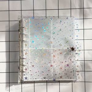 TEMU 3인치 별빛 깜박이는 사진 앨범, 200장의 사진을 담을 수 있는 간단한 휴대용 사진 앨범, DIY 사진 앨범, 카드 보관 바인더