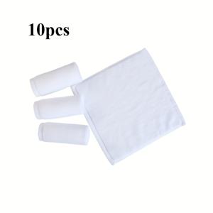 TEMU 10pcs 마이크로파이버 얼굴 수건 - 부드럽고 흡수력이 뛰어나며 빠르게 건조되는 초록색 클립, 목욕, 주방 및 욕실 사용에 이상적, 욕실 필수품 | 현대적인 미적 감각 | 내구성이 뛰어난 수건, 세면용품